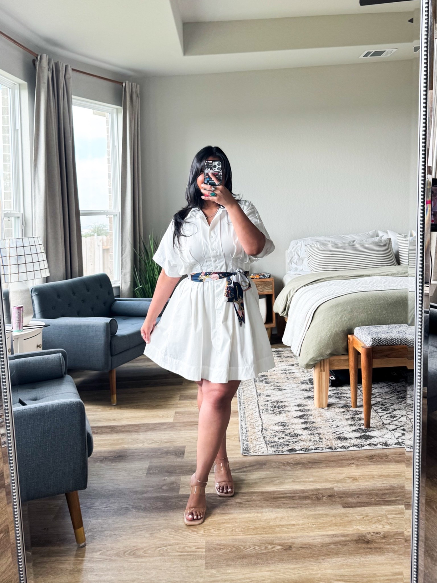 I'm 5'1" size 12 // DRESS: size large, true to size. Functional buttons, love the arm coverage, comes in tons of colors // wearing a L in the bra (36D) and an XL in the slip shorts (I sized up because I did not want these to be super tight).

#LTKootd #LTKMidsize #LTKPetite