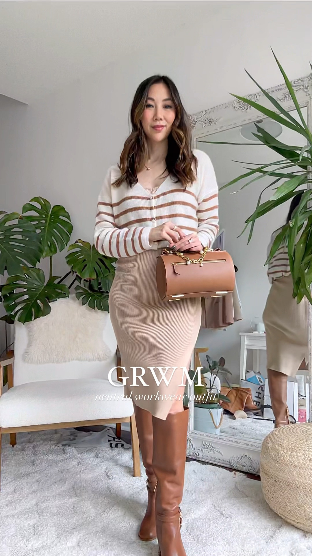 GRWM: another sweater weather outfit with this cute cardigan from @sezane, and bag on repeat from @senreve and details from @deandavidson ✨ Completed with a spritz of Divine from @jeanpaulgaultier.

Get the complete outfit details on my @shop.ltk linked in bio! 💖

#neutraloutfit #sezane #senreve #pregnancyoutfit #workwearstyle #sweaterweather #ltkitbag