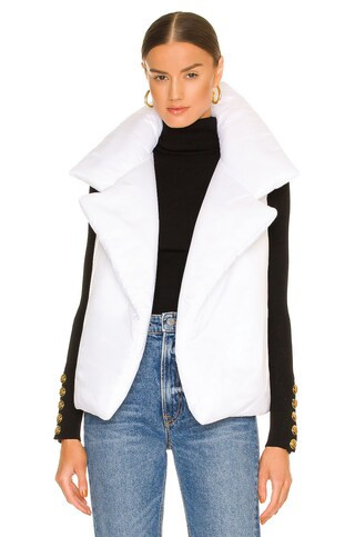 Norma Kamali Sleeveless Sleeping Bag Vest in White from Revolve.com | Revolve Clothing (Global)
