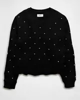 AE Embellished Cropped Crew Neck Sweatshirt | American Eagle Outfitters (US & CA)