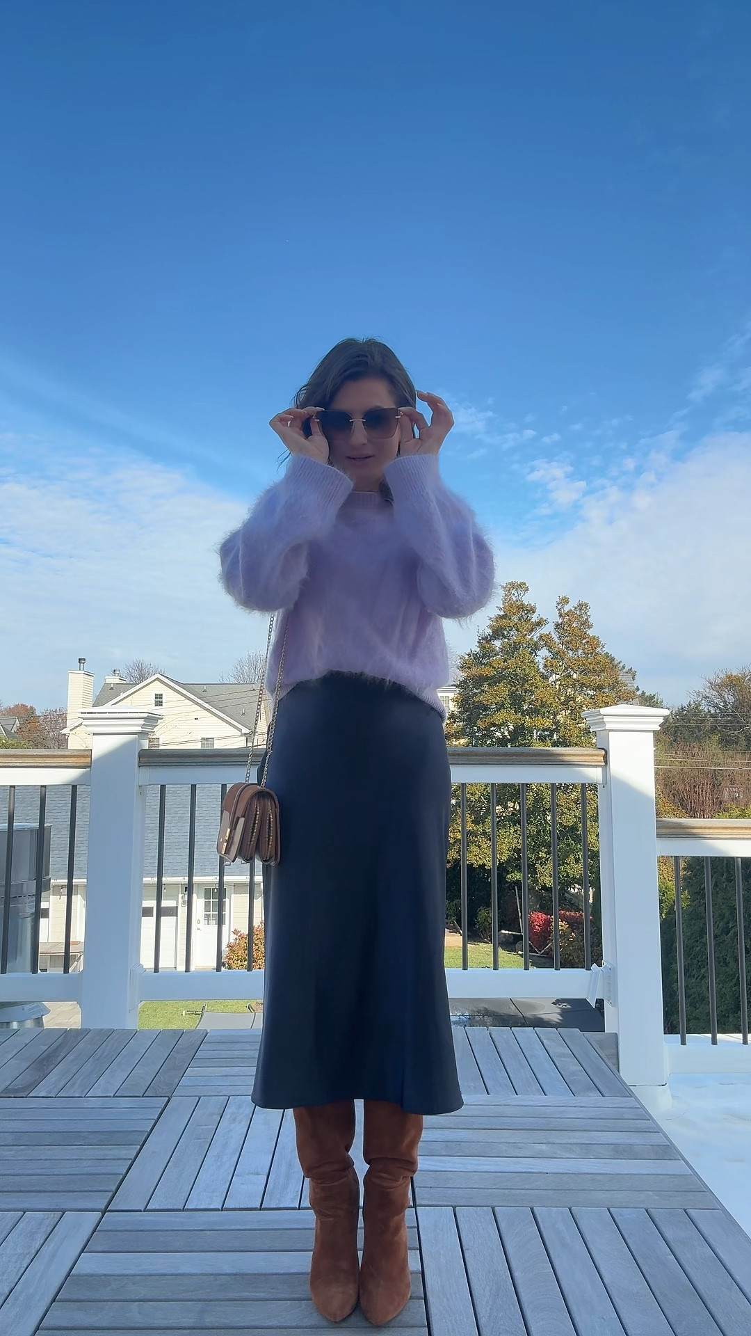 About colorful outfit for me but going with it 