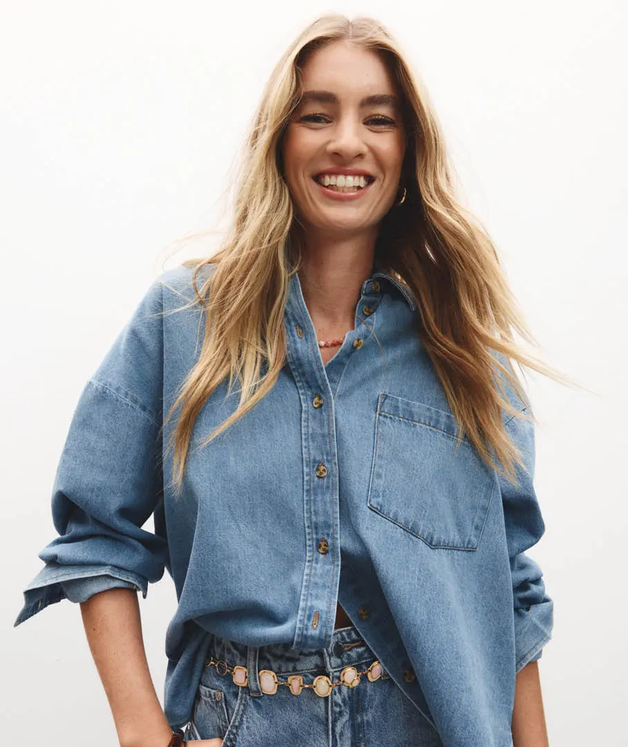 WREN OVERSIZED DENIM SHIRT | Sportsgirl