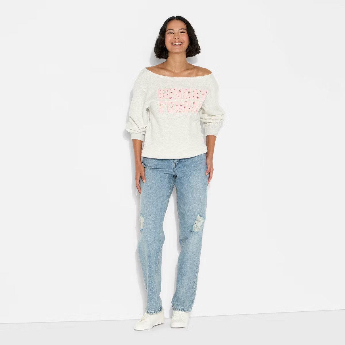 Women's Off the Shoulder Sweatshirt - Wild Fable™ | Target
