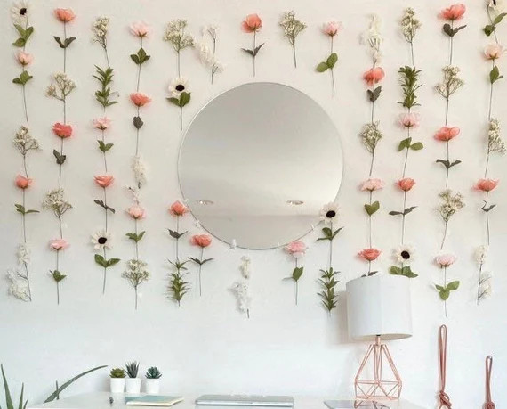 Customizable Hanging Fake Flower Wall for Backdrops and Room | Etsy | Etsy (US)