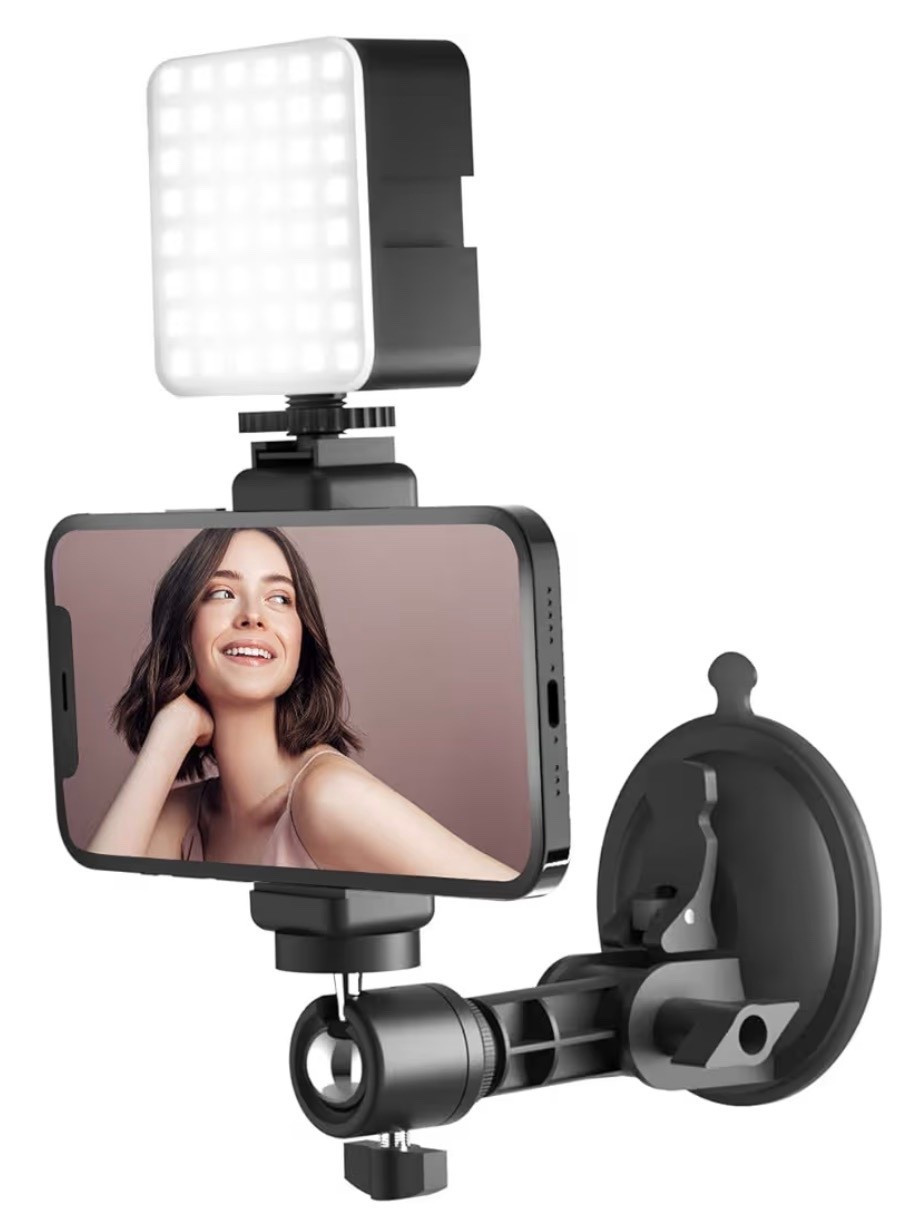 Suction Cup Mirror Phone Holder with Light, Travel Wall Phone Camera Mount for Makeup Content Creator Essentials, Mirror Tripod for Bathroom Kitchen Compatile with All Smooth Surface 

#LTKSaleAlert #LTKvlog #LTKHome