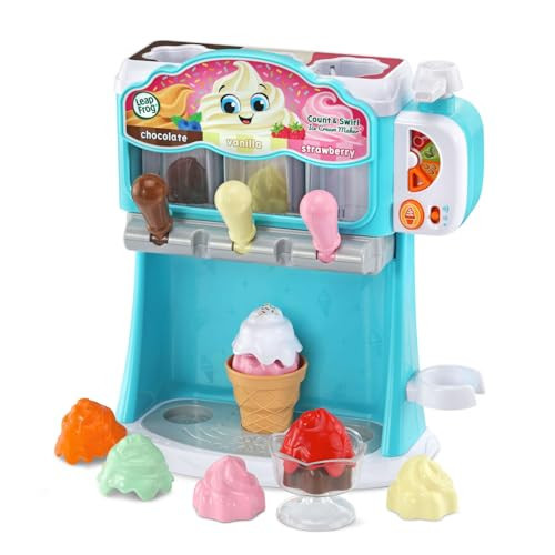 LeapFrog Count and Swirl Ice Cream Maker Playset for Kids Ages 2 Years and up, Blue | Amazon (US)