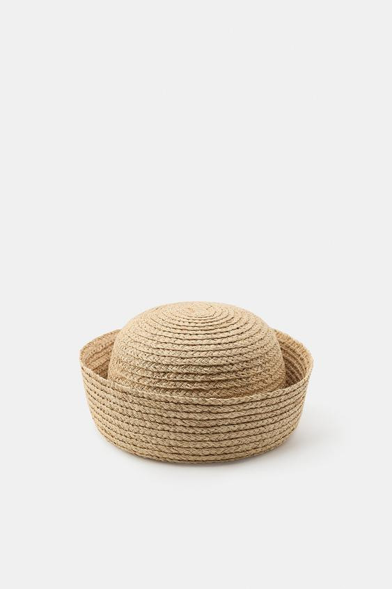 100% RAFFIA SKIMMER HAT | Zara US