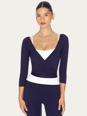 The 3/4 Ballet Wrap Navy | 437