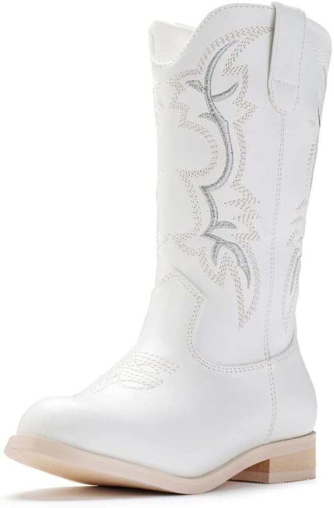 IUV Cowgirl Boots Cowboy Boots For Girls Kids Toddler Fashion Western Boots Mid Calf Riding Shoes | Amazon (US)