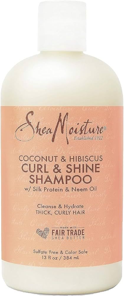 SheaMoisture Curl and Shine Coconut Shampoo Coconut and Hibiscus for Curly Hair Paraben Free Sham... | Amazon (US)