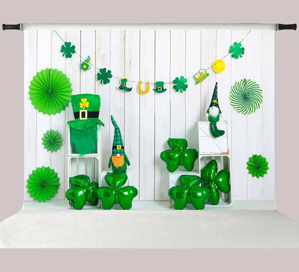 Kate 7x5ft Happy St. Patrick's Day Backdrops for Photography Spring Lucky Irish Green Shamrock Ph... | Amazon (US)