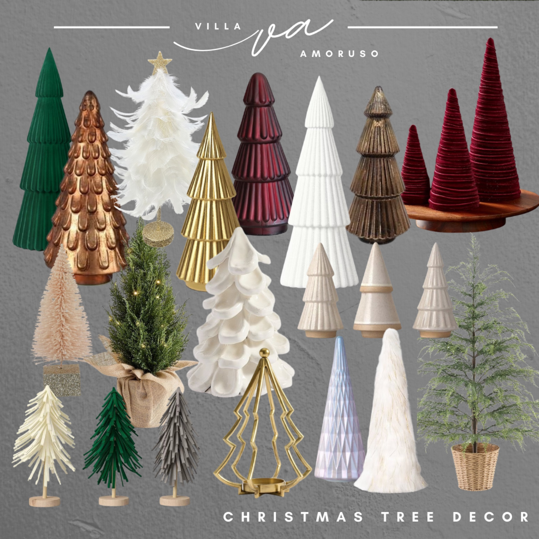 Christmas tree decor.  Tabletop tree.  White Christmas tree.  Metal Christmas tree. Christmas decor.  

#LTKHoliday #LTKSeasonal #LTKHome