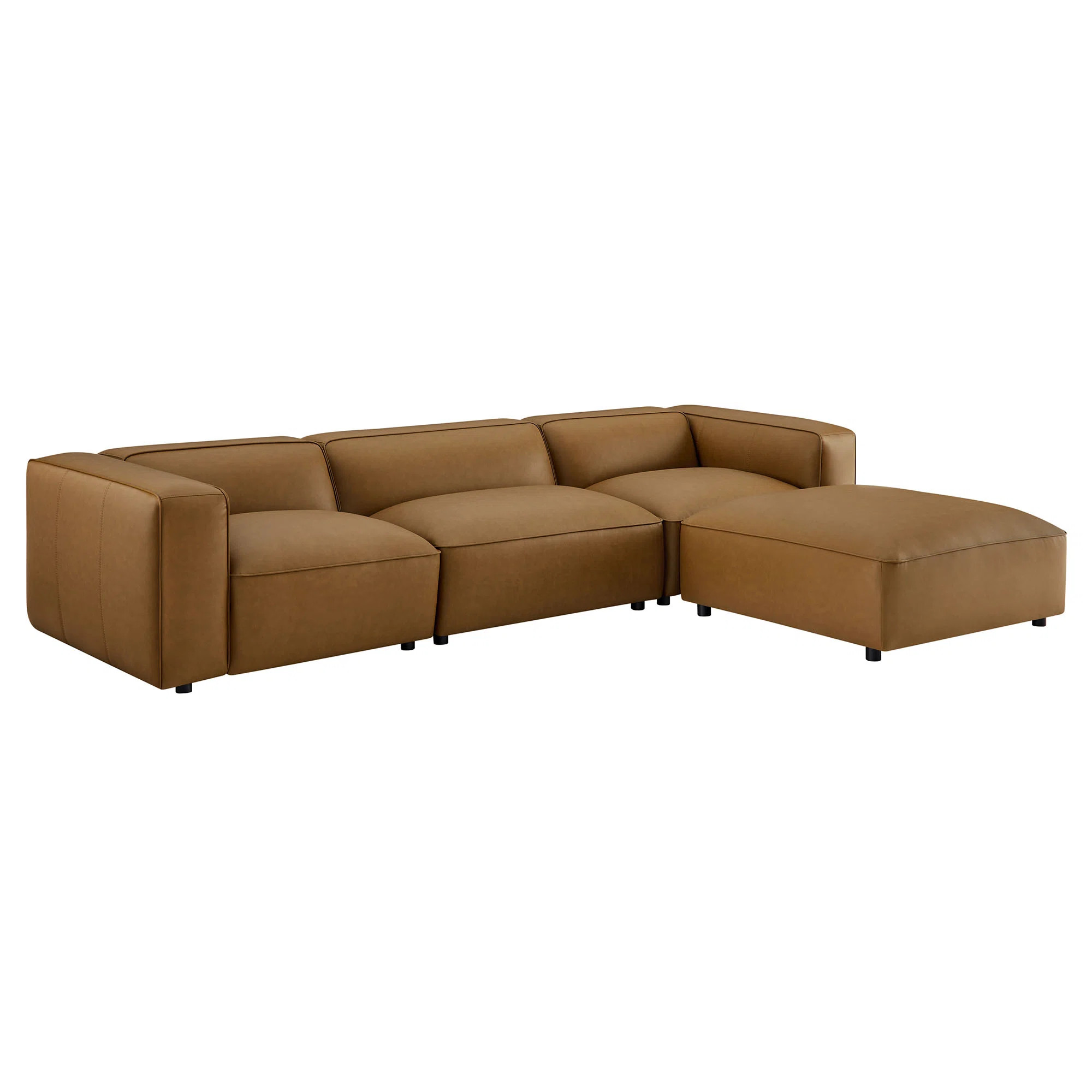Auren 4-Piece Vegan Leather Modular Sofa Set | Wayfair North America