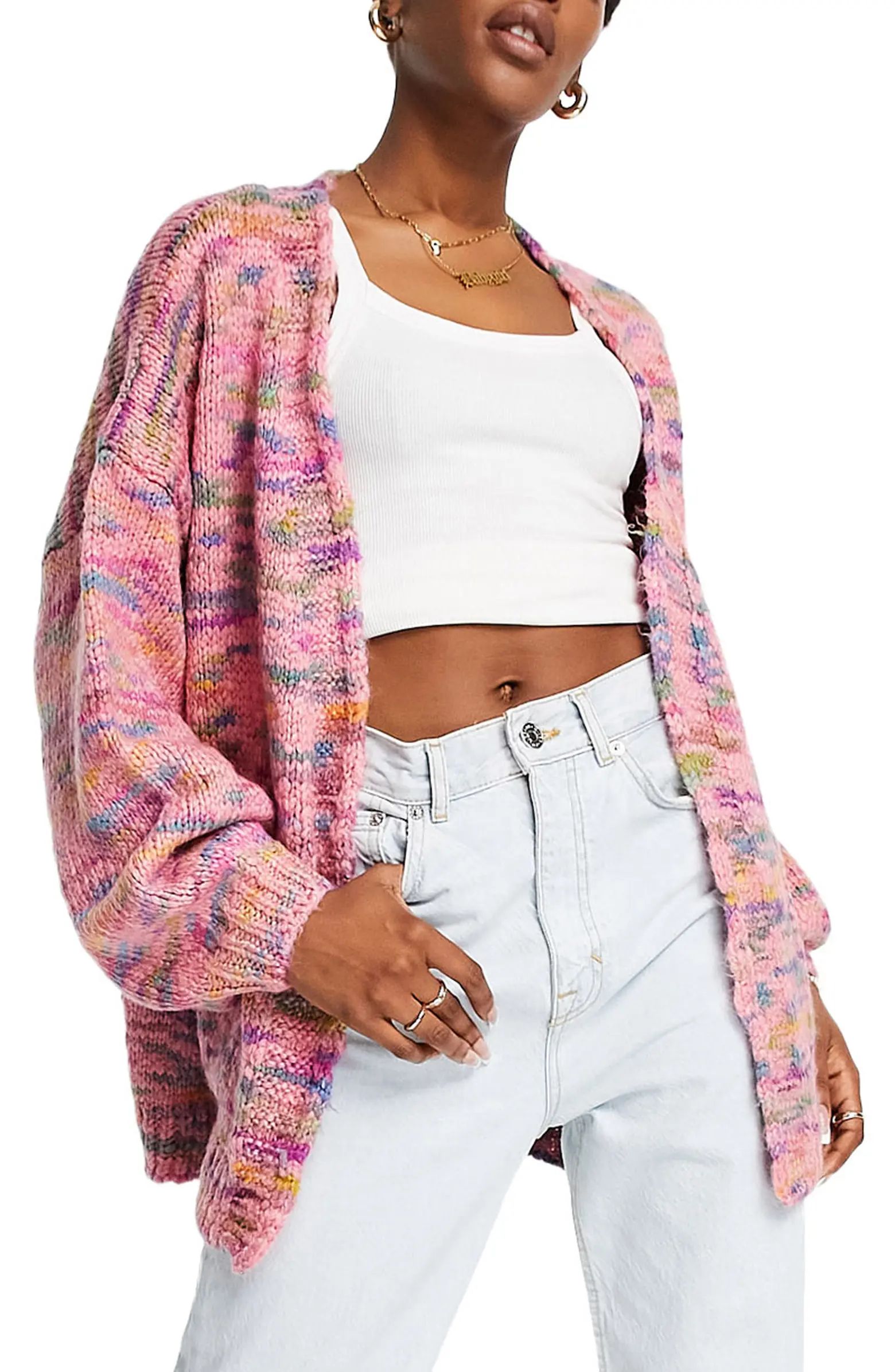 Oversize Space Dyed Cardigan | Nordstrom