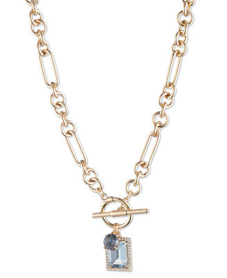 Gold-Tone Pavé & Color Stone 16" Pendant Necklace | Macys (US)