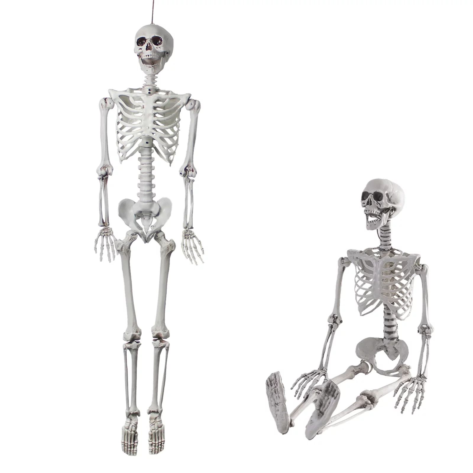 Fisca 5.6FT Plastic Halloween Poseable Skeleton, Life Size Halloween Decoration Bones - Walmart.c... | Walmart (US)