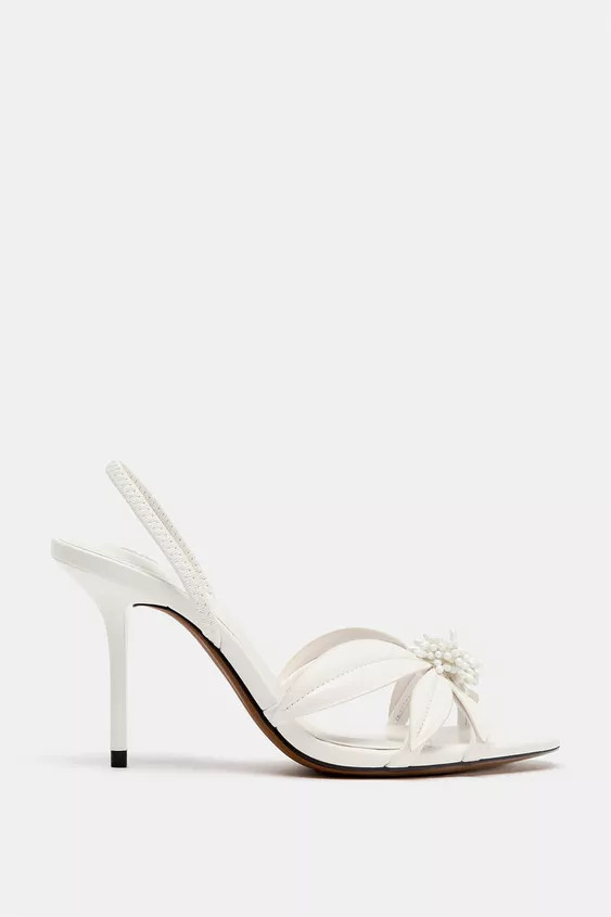 HEELED SANDALS WITH FLOWER DETAIL | Zara UK