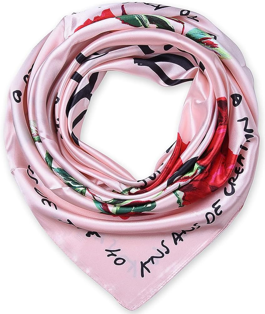 corciova 35x35 Large Square Satin Hair Scarf for Women – Silk-Feel Head Wrap, Night Protection,... | Amazon (US)
