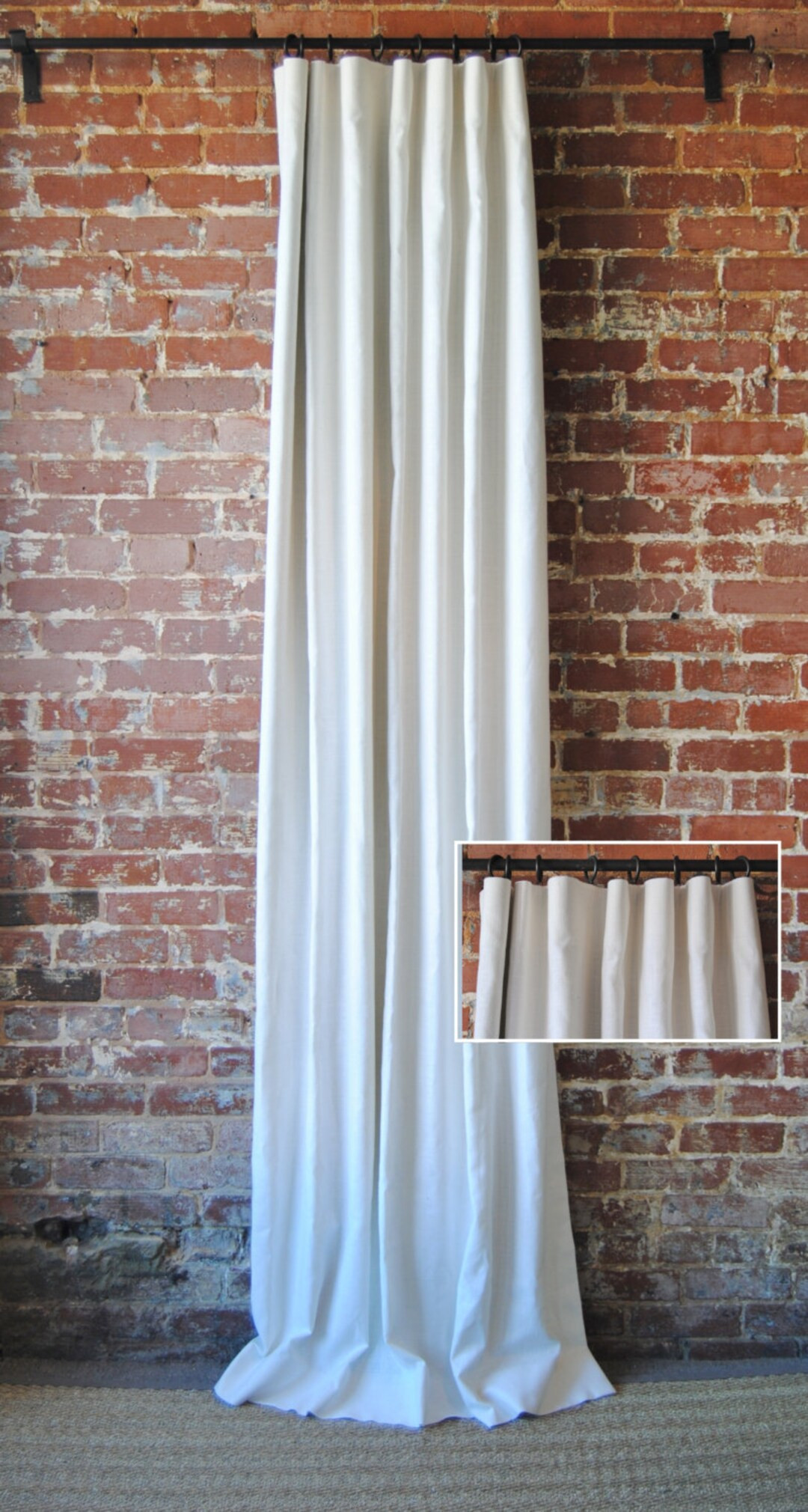 Up to 84" Solid Panel with Pleat - Custom Curtains - 28 Color Options - Custom Drapes | Etsy (US)