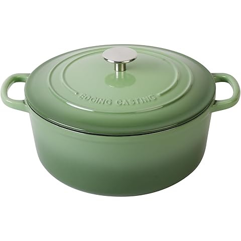 Mueller DuraCast 6 Quart Enameled Cast Iron Dutch Oven Pot with Lid, Heavy-Duty, Oven Safe up to ... | Amazon (US)