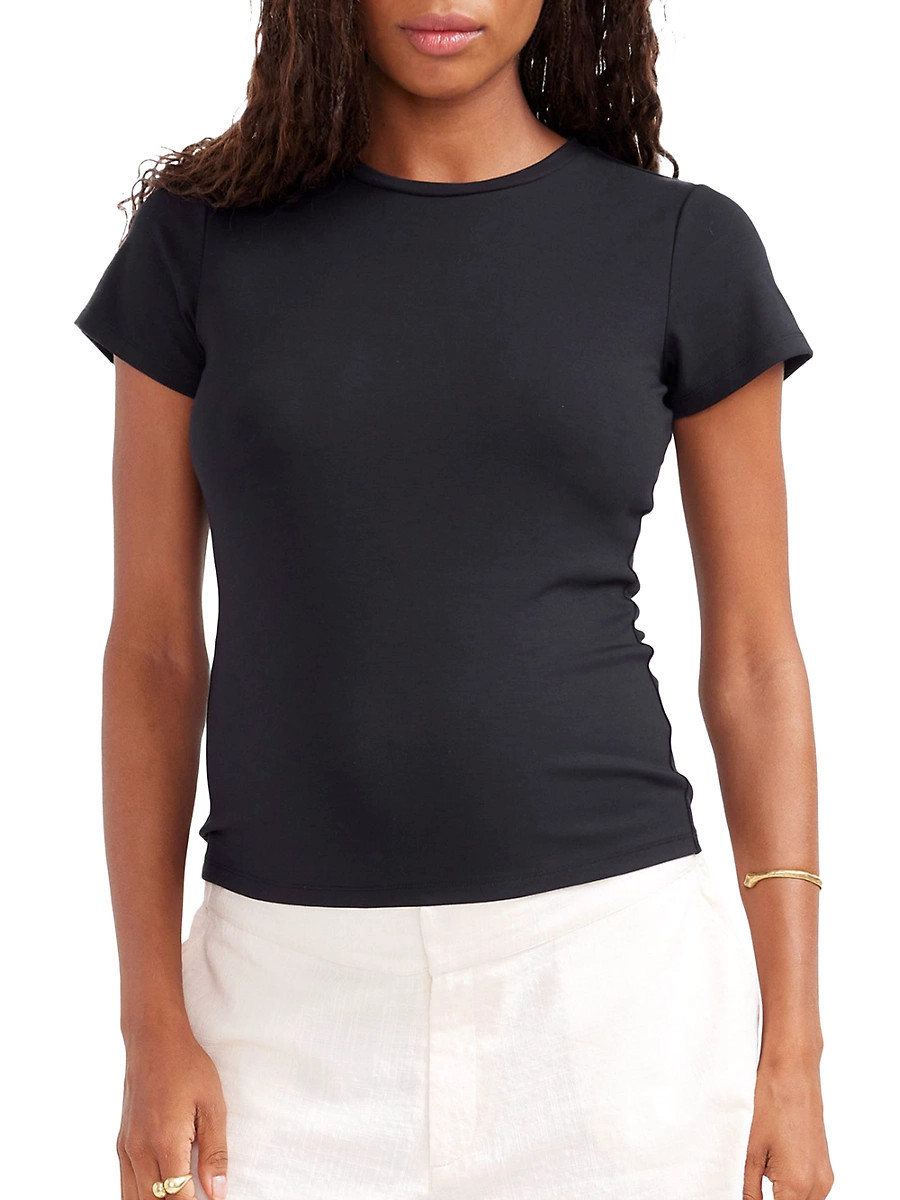 Women's The Jersey Maternity T-Shirt - Black - Size Medium | Saks Fifth Avenue