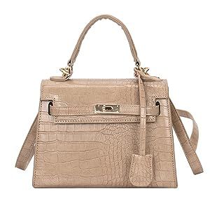 Women's Top Handle and Shoulde Bag - Fashion Leather Crossbody Crocodile Pattern Ladies Satchel E... | Amazon (US)