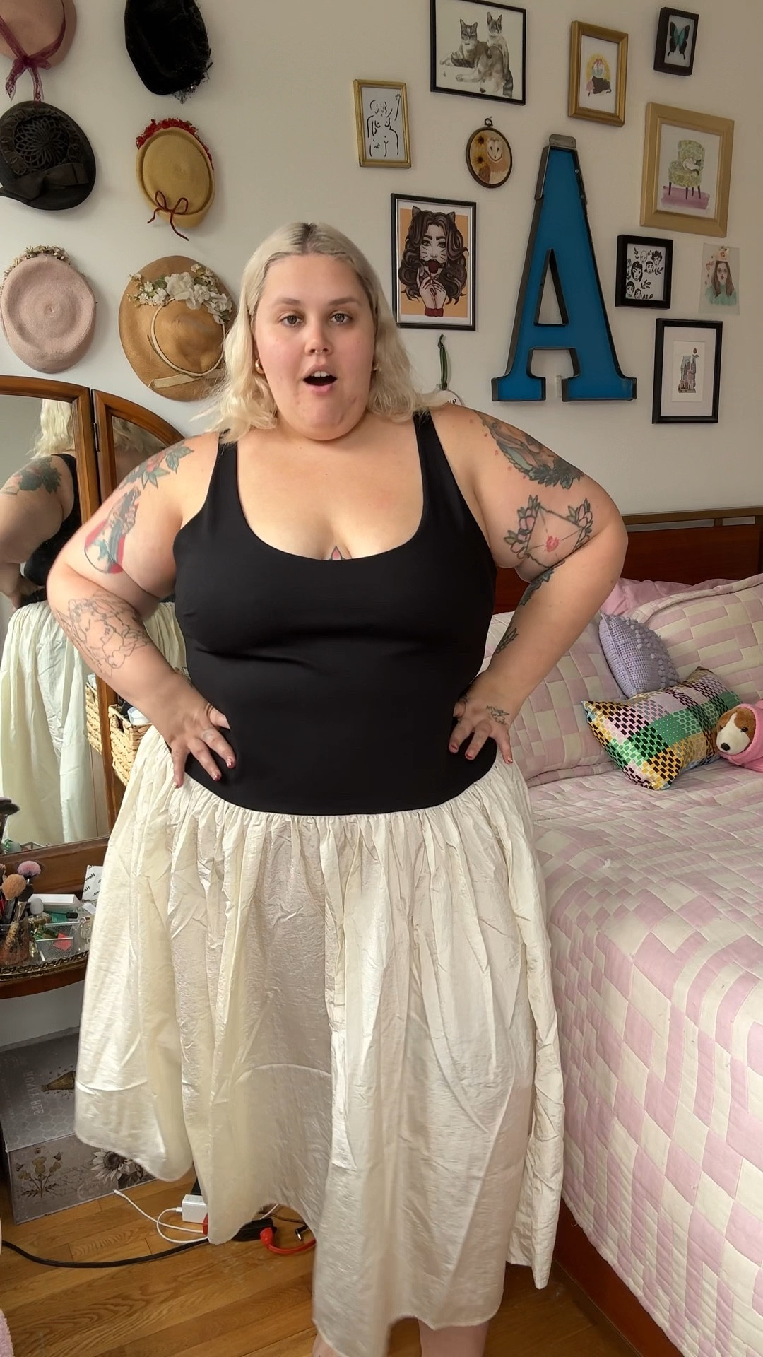 My love for drop waist midi dresses knows no bounds!!! This Target dress is going to be so gorgeous layered for Fall! Wearing a 3x 🩷

#LTKPlusSize #LTKFindsUnder50