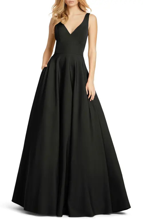 Ieena for Mac Duggal Empire Waist Ballgown in Black at Nordstrom, Size 0 | Nordstrom