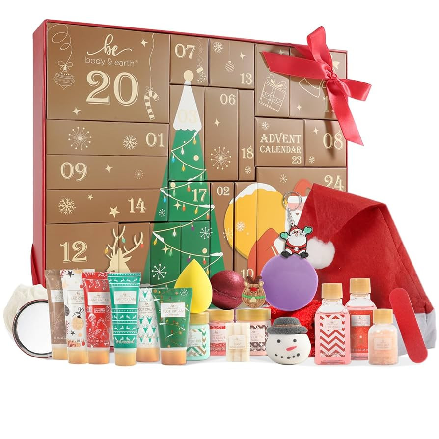 Advent Calendar 2025 BODY & EARTH Holiday Gifts for Women Christmas 24 Days of Beauty Countdow Ca... | Amazon (US)