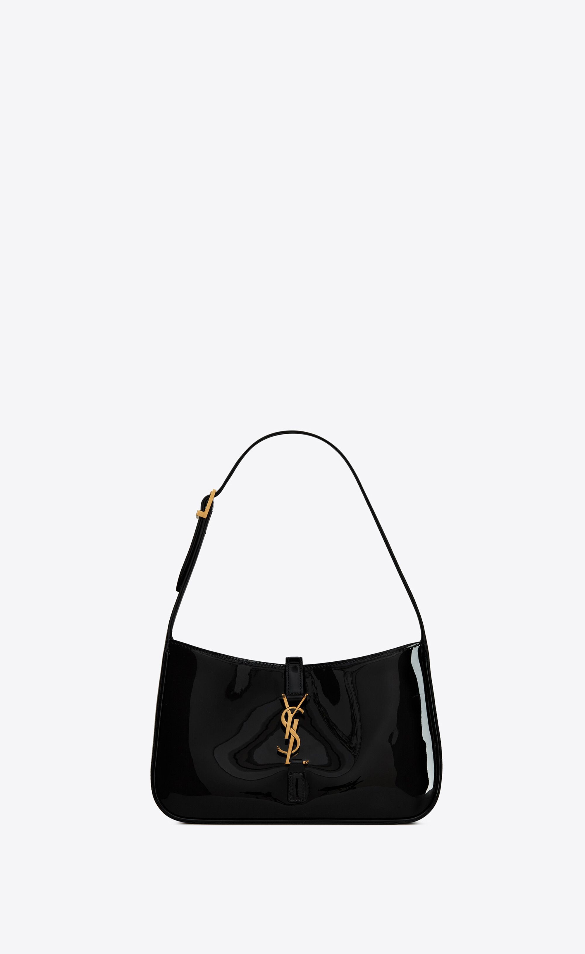 Le 5 À 7 Hobo Bag In Patent Leather Black One Size | Saint Laurent Inc. (Global)