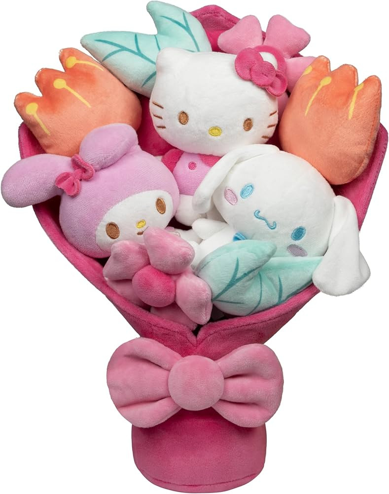 Hello Kitty and Friends - 12-inch Plush Valentine’s Bouquet - 9 Plush - Officially Licensed Pro... | Amazon (US)