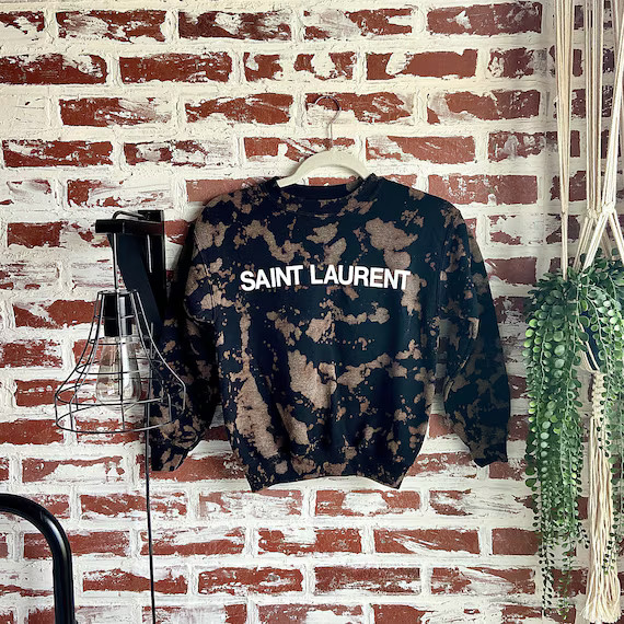 Adult Sweatshirt | Bleached Tie Die Shirt | Reverse Acid Wash Style | Old School | Etsy (US)