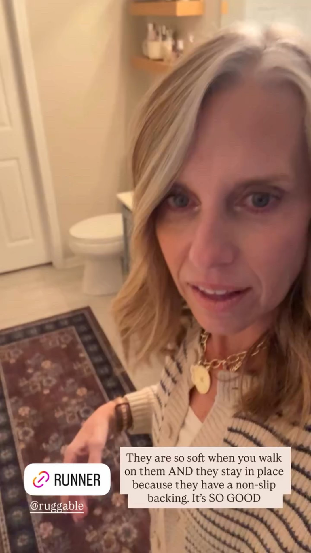 @ruggable  They are so soft when you walk on them AND they stay in place because they have a non-slip backing. It’s SO GOOD

#LTKOver40 #LTKHome #LTKdayinmylife