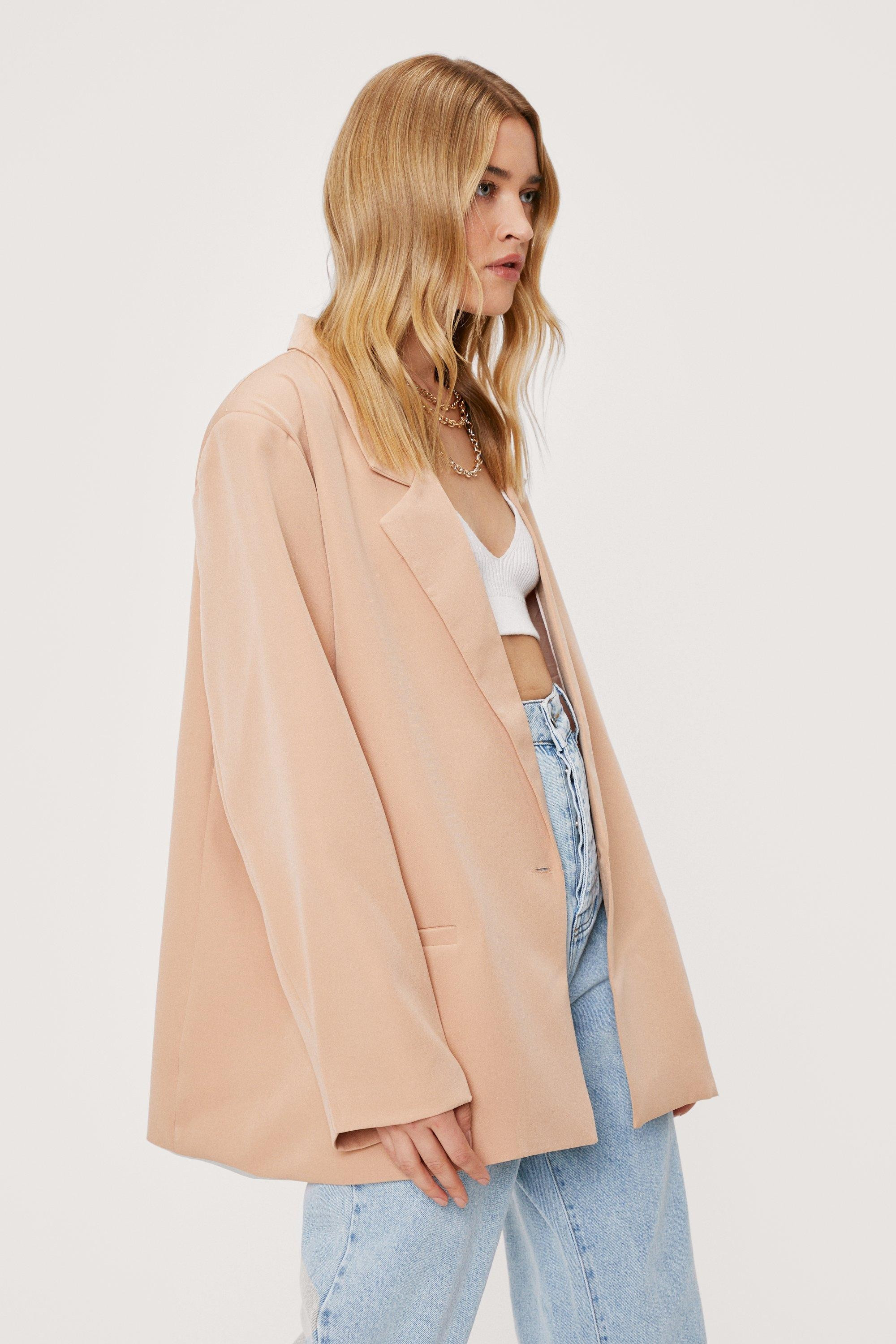 Oversized Shoulder Padded Single Breasted Blazer | Nasty Gal (US)