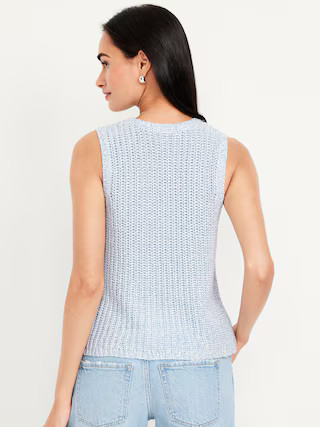 Sleeveless Open-Stitch Sweater | Old Navy (US)