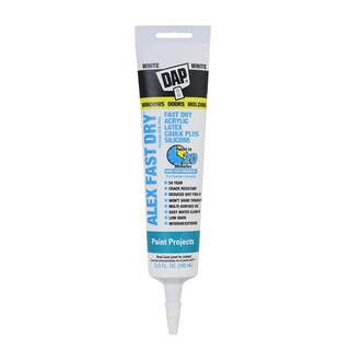 DAP Alex Fast Dry 5.5 oz. White Acrylic Latex Plus Silicone Caulk 18436 | The Home Depot