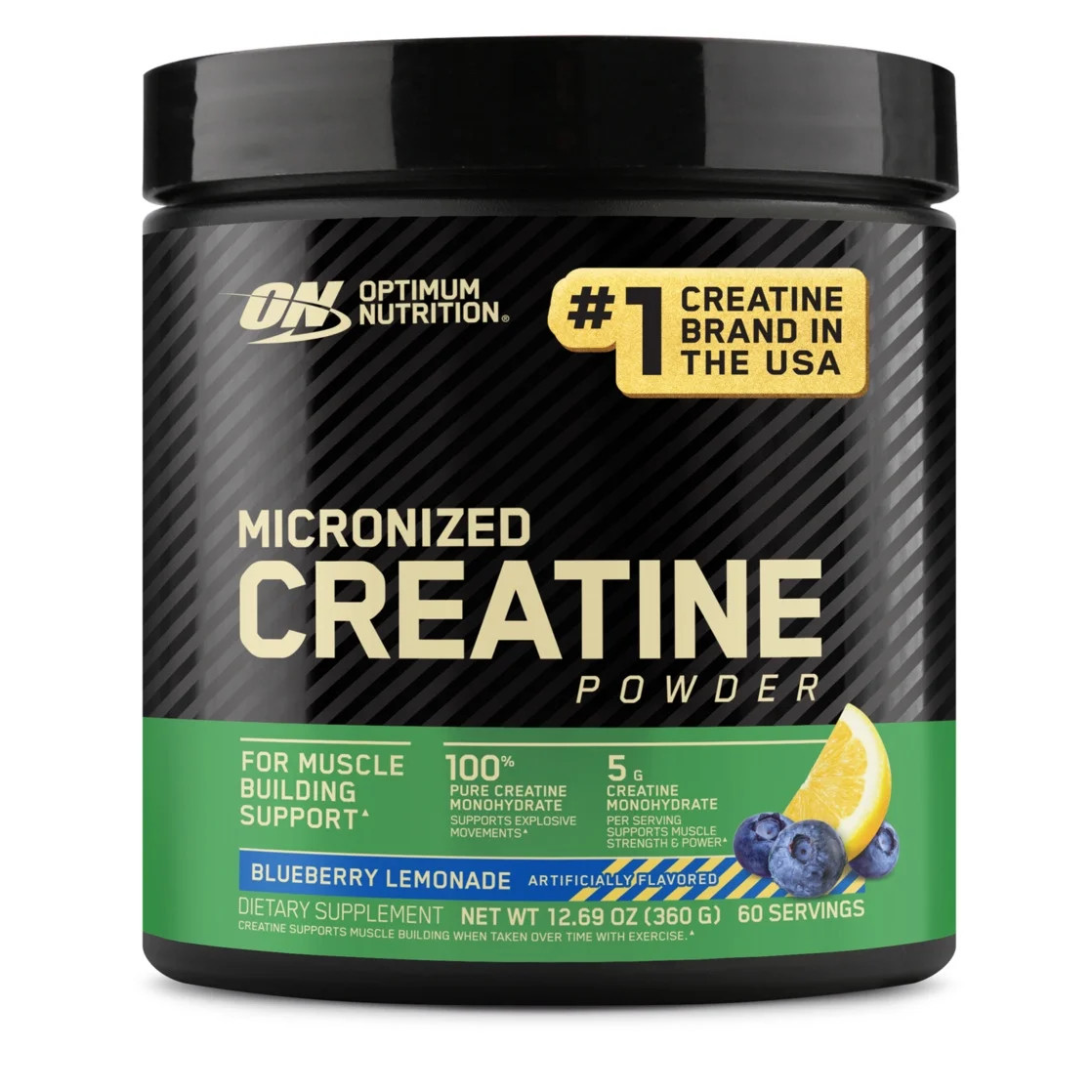 Optimum Nutrition Blueberry Lemonade Micronized Creatine Powder, 60 Servings | Walmart (US)