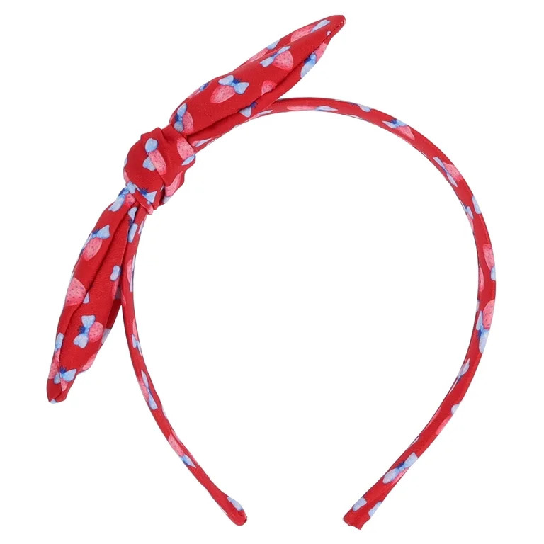 Strawberries Fabric Covered Headband, Red and Blue, Patriotic by Way To Celebrate | Walmart (US)