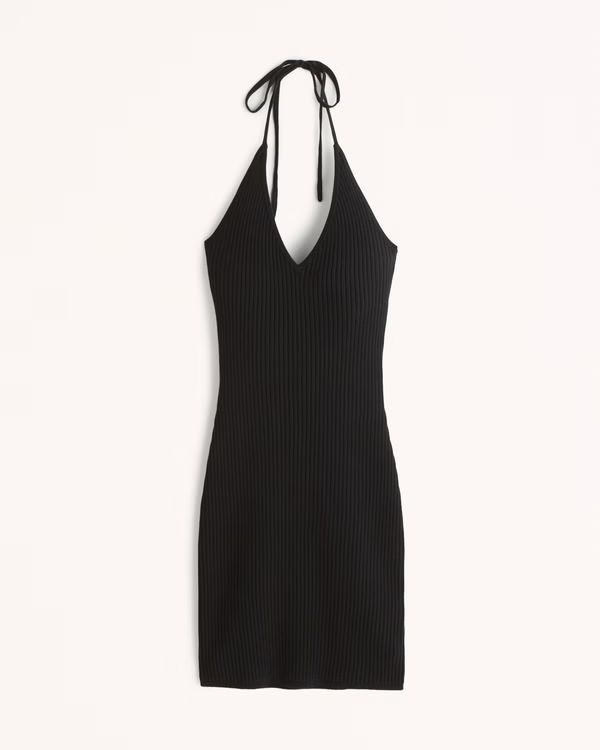 Elevated Knit Halter Mini Dress | Abercrombie & Fitch (US)
