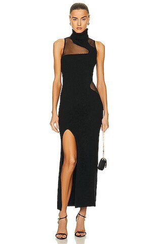 Cult Gaia Brooke Knit Dress in Black | FWRD 