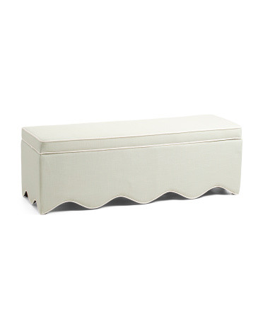54.5in Scalloped Storage Bench | Polyester | Marshalls