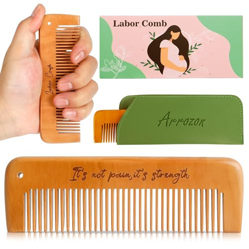Arrozon Rectangular Labor Comb - Birthing and Delivery Essential for Pregnancy, Wooden Birth Gift for New Moms | Amazon (US)
