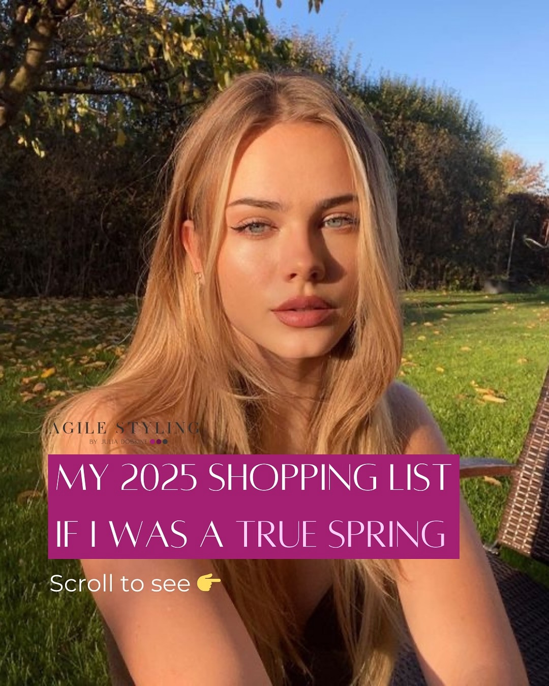 🛍 My 2025 SHOPPING LIST if I was a TRUE SPRING

While I’m not particularly a true spring, I love to look for matching options for you!❤️ Which season should I do next?

If there’s one thing I’ve learned, it’s that your seasonal palette extends beyond your everyday looks. From makeup to accessories and even shoes, everything can align perfectly with your colors! 💄

❤️ Shop for all the items on my LTK store with the link in bio

#AgileStyling #SeasonalColors #TrueSpringMagic #ColorCoordinatedStyle