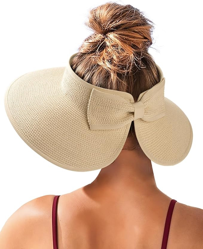 FURTALK Sun Visor Hats for Women Beach Hat Ponytail Summer UPF 80+ Beach Vacation Essentials Pack... | Amazon (US)