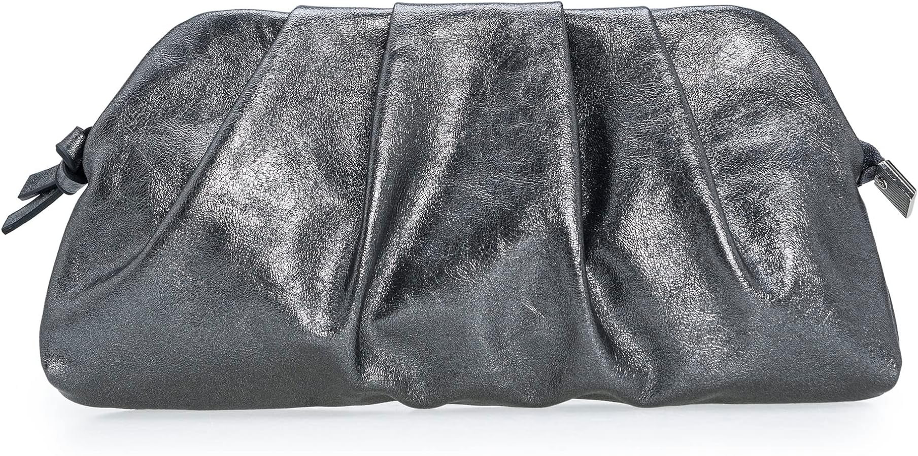 CHARMING TAILOR Chic Soft Vegan Leather Clutch Bag Dressy Pleated PU Evening Purse for Women | Amazon (US)