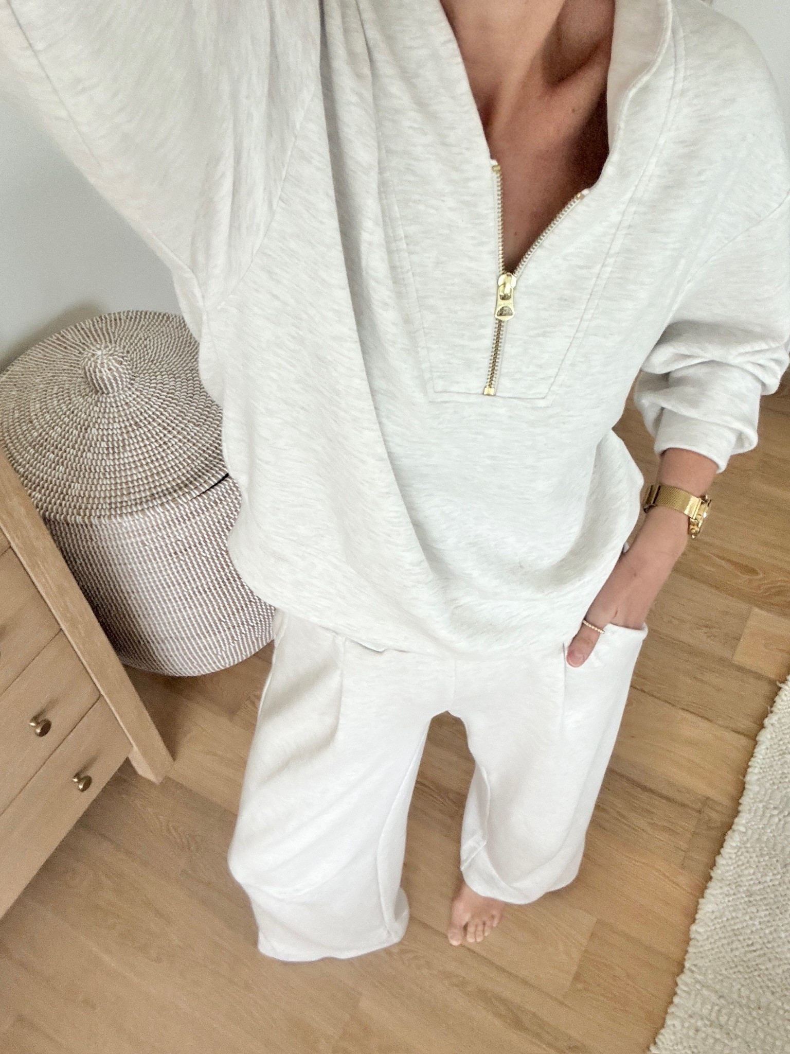 Matching lounge set. I am 5’11” wearing small and small 32” inseam.

I also linked a save version

#LTKTall #LTKOver40 #LTKTravel