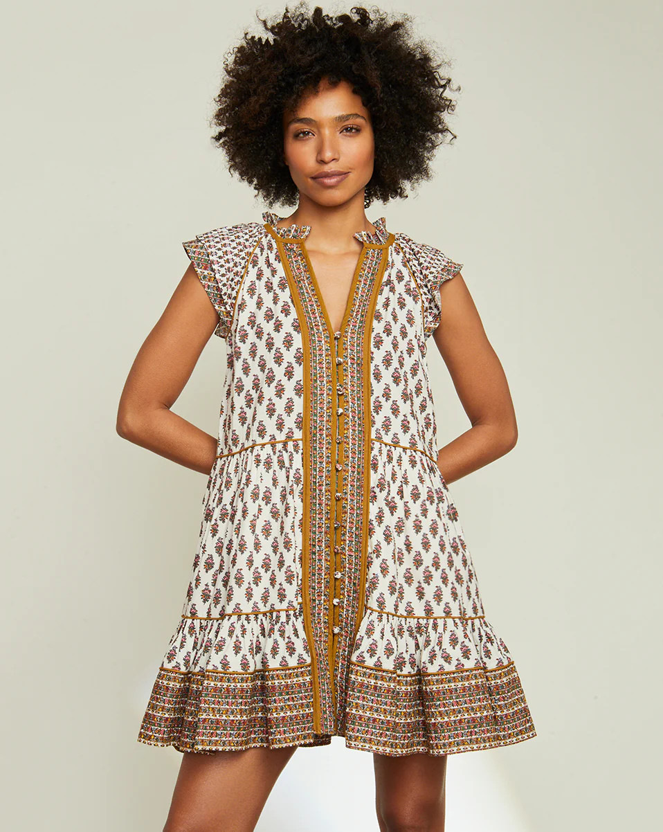 Amoura Boho-Floral Minidress | Veronica Beard