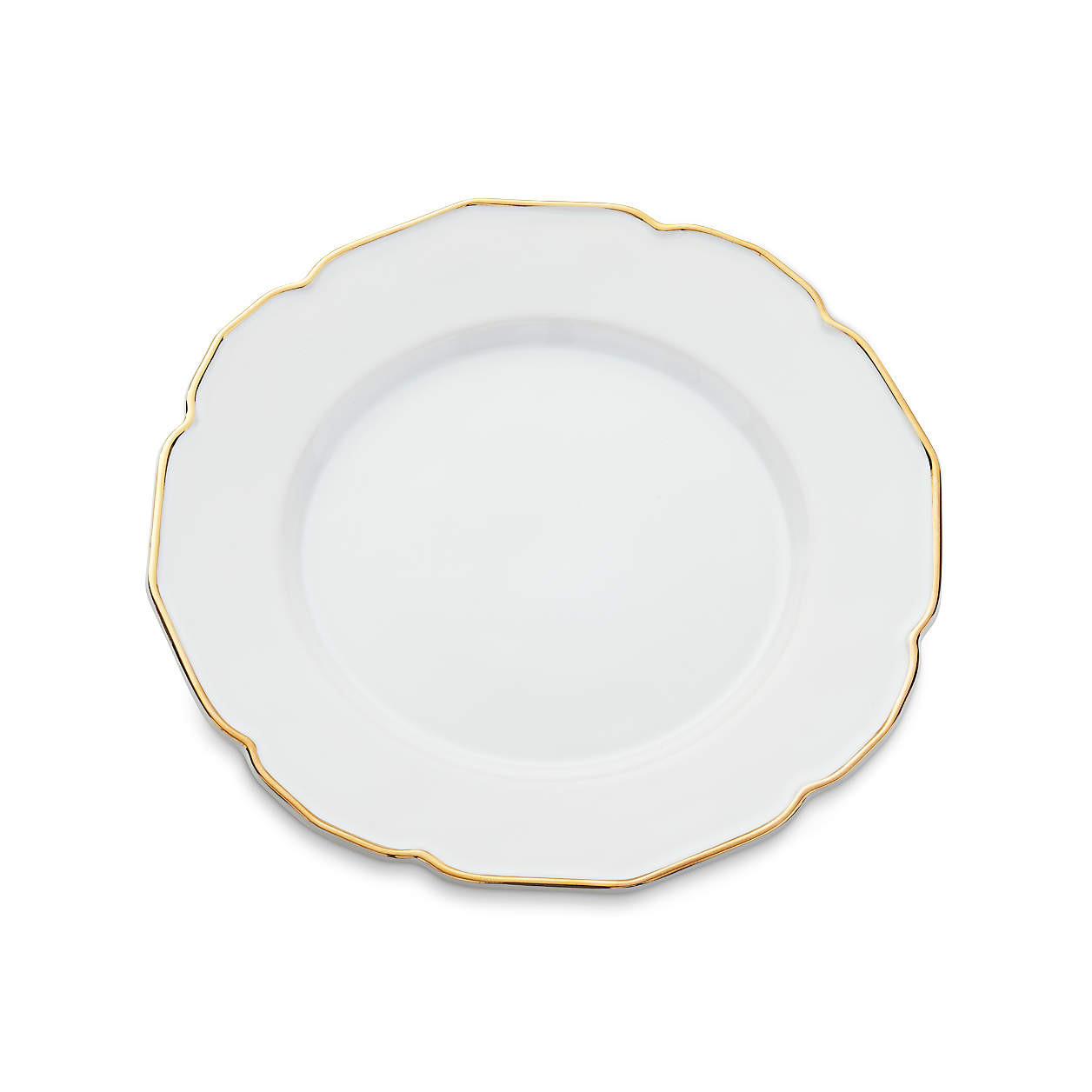 Savannah Salad Plate with Gold Rim + Reviews | Crate and Barrel | Crate & Barrel