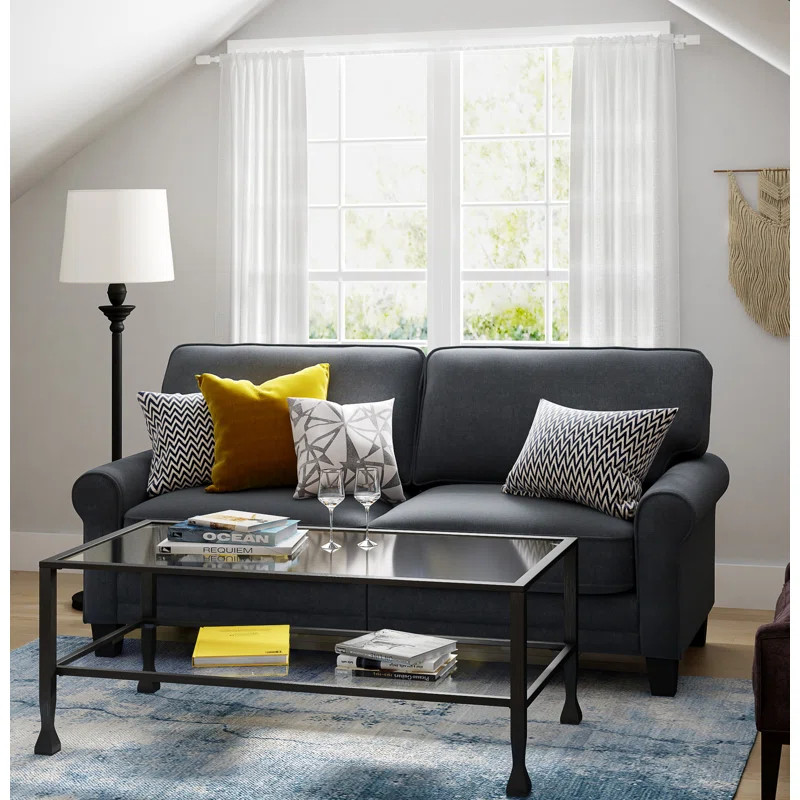 ClickDecor Maddox 2-Tier Tempered Glass Coffee Table with Metal Frame | Wayfair Professional