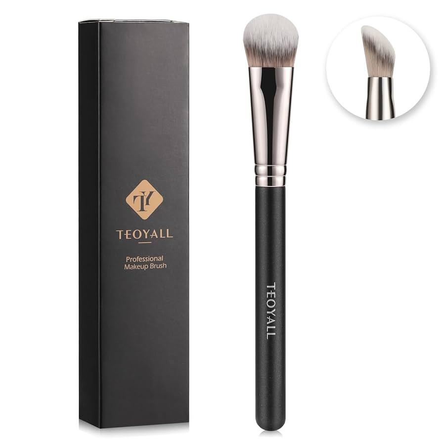 TEOYALL Angled Concealer Brush, Synthetic Contour Brush for Blending Setting Buffing with Liquid,... | Amazon (US)